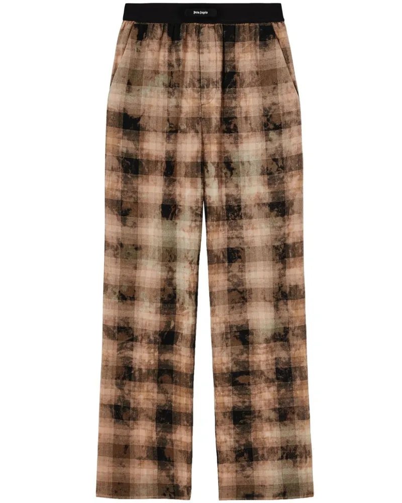 Palm Angels Karierte Jogginghose - Braun Braun