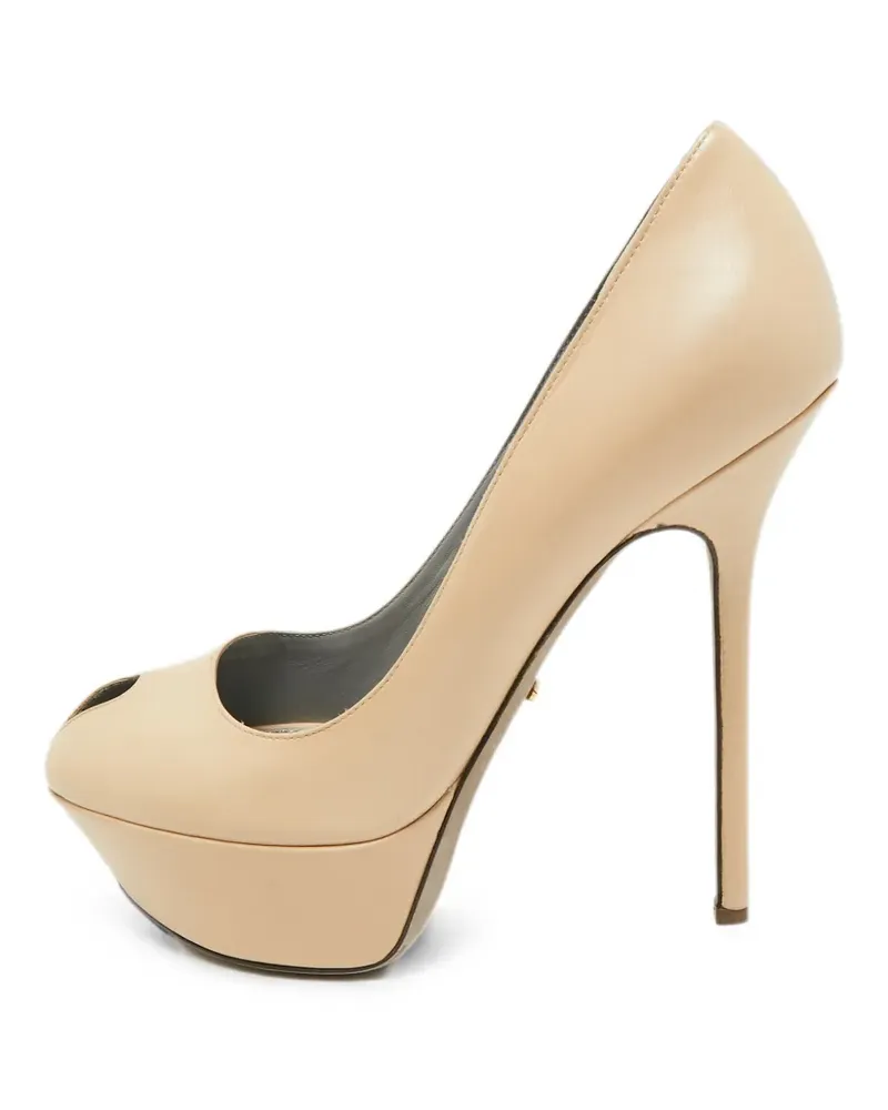 Sergio Rossi Plateau-Pumps mit Cut-Out - Nude Nude
