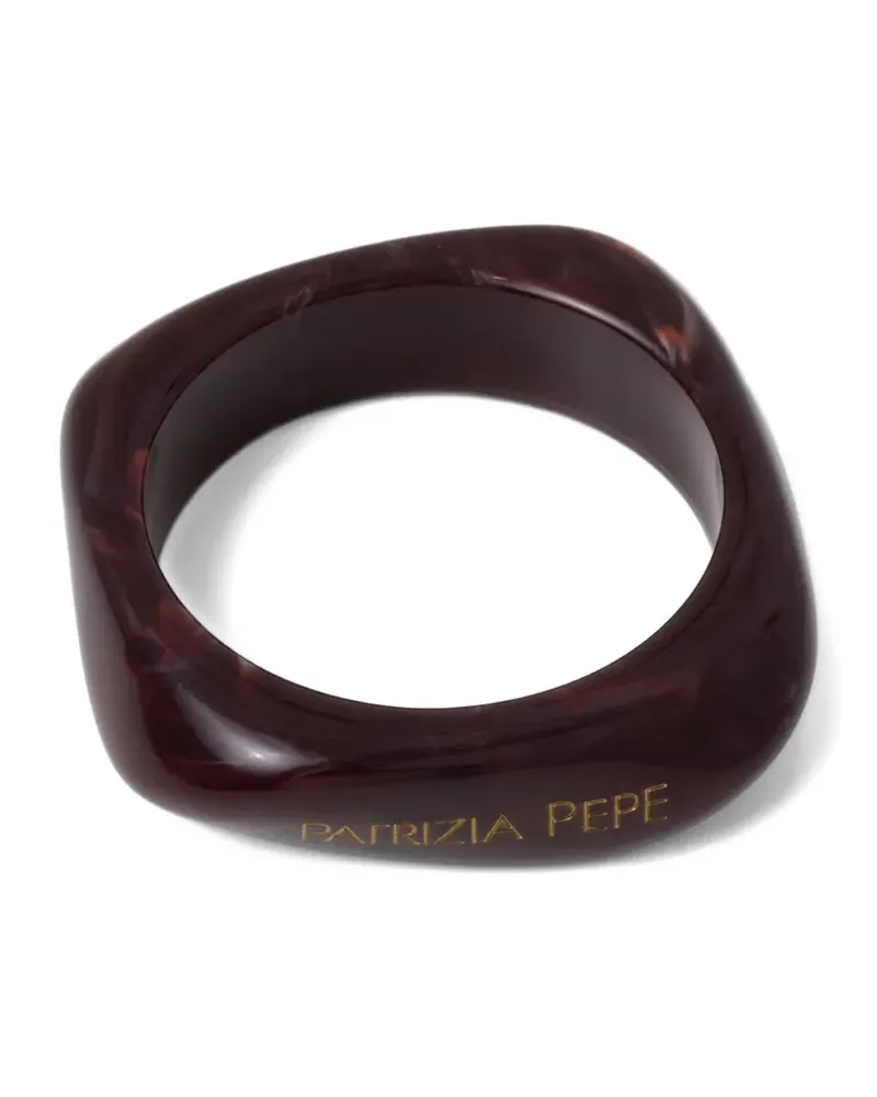 Patrizia Pepe Nature Soul marble-effect logo-print bracelet - Braun Braun