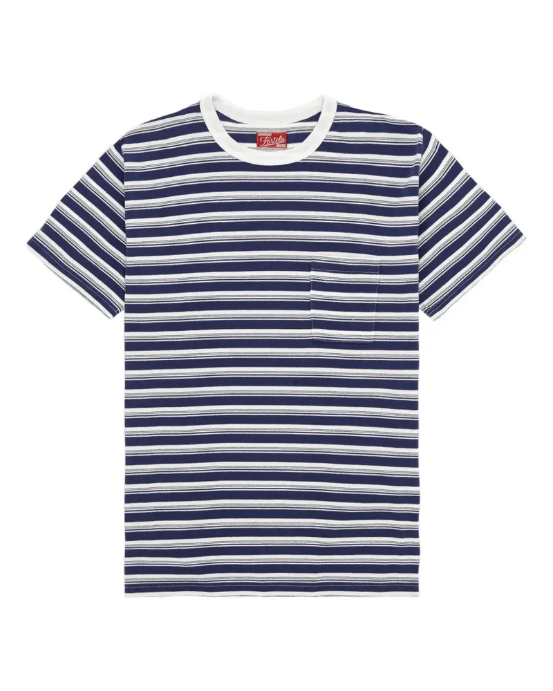 Fortela Gestreiftes Yakut T-Shirt - Blau Blau