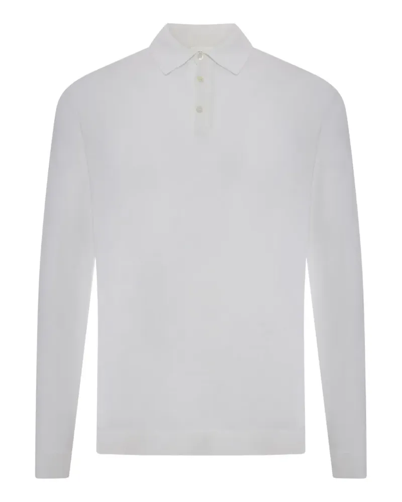 Roberto Collina Gestricktes Poloshirt - Weiß Weiß