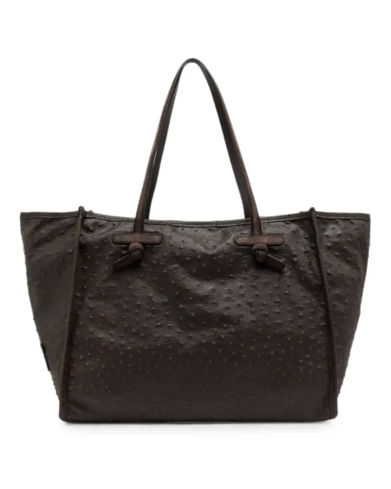 Gianni Chiarini Marcella Tote Bag mit Straußeneffekt - Braun Braun