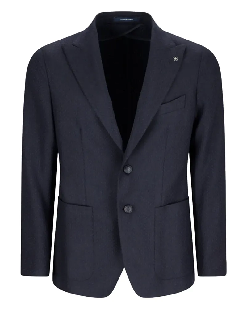 Tagliatore Sakko mit Fischgrätenmuster - Blau Blau