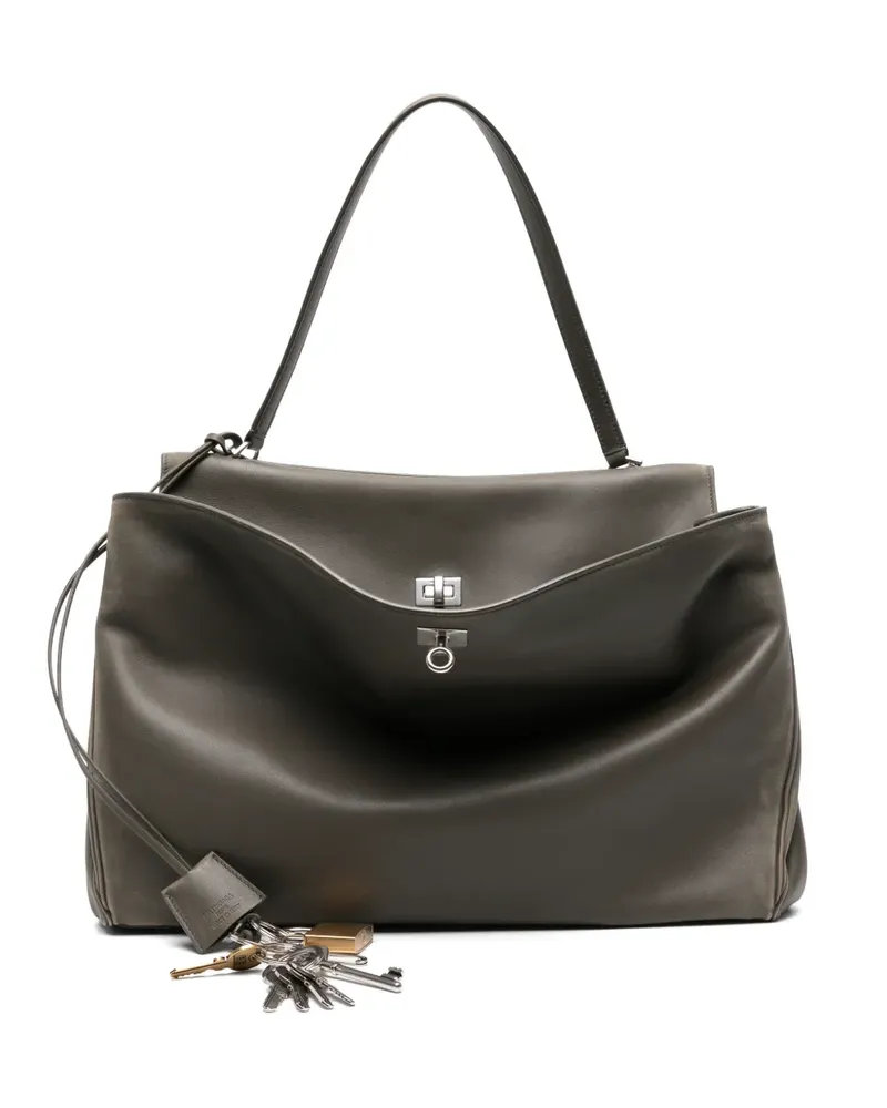 Balenciaga Rodeo handbag large with charms kaki - Grün Grün