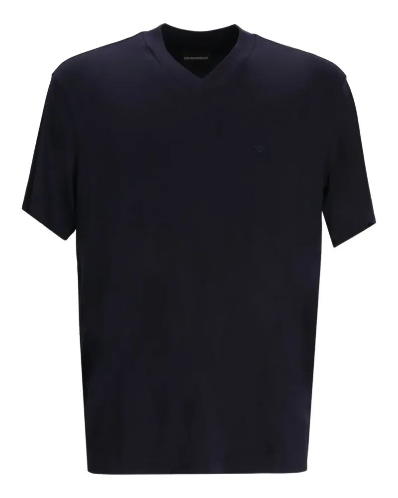 Emporio Armani T-Shirt mit V-Ausschnitt - Blau Blau