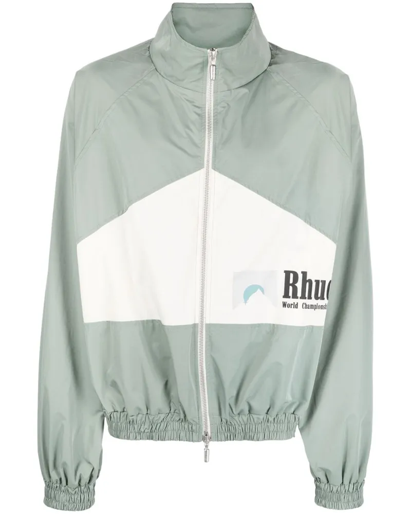 RHUDE Bomberjacke mit "World Championship"-Print - Grün Grün