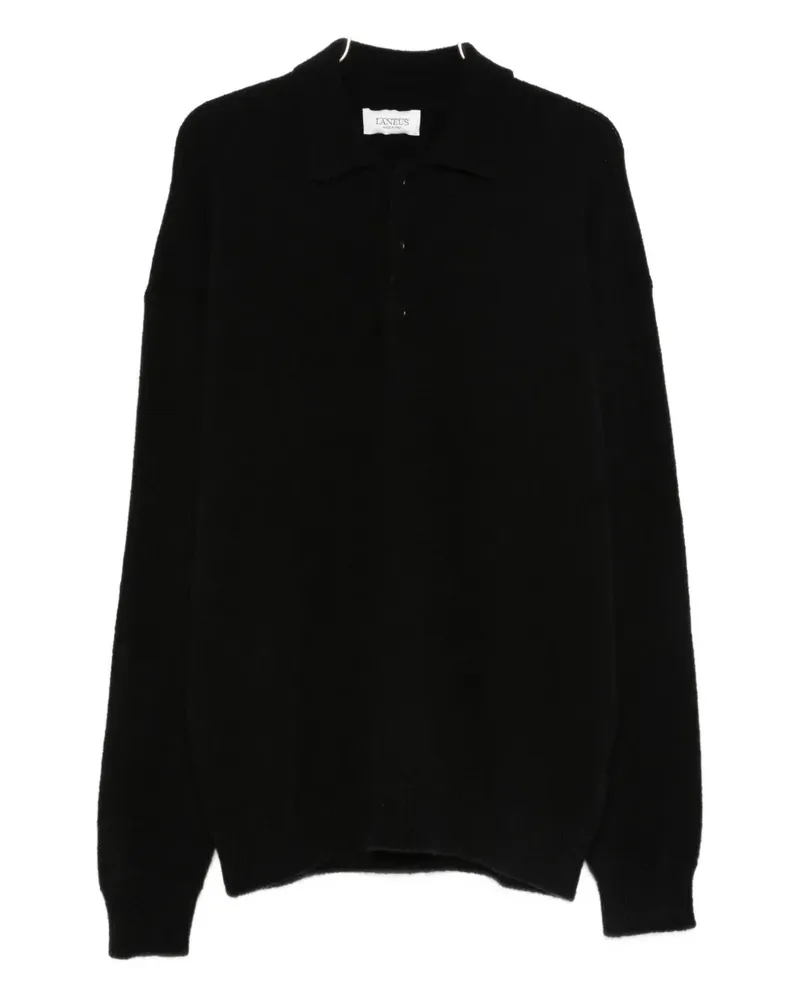 Laneus F5LAMAKP018 buttoned polo shirt - Schwarz Schwarz