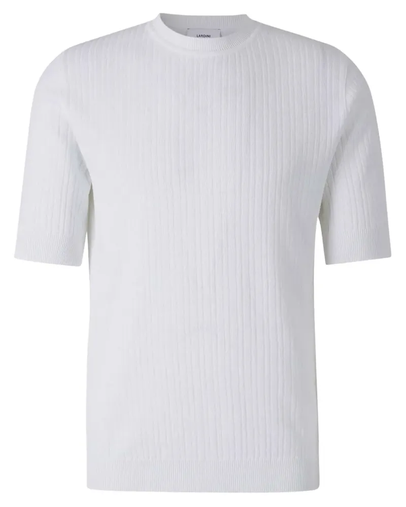 LARDINI T-Shirt aus geripptem Strick - Weiß Weiß
