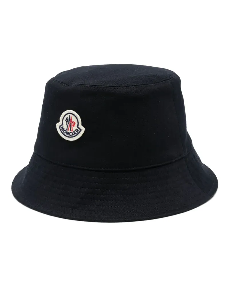 Moncler Fischerhut mit Logo-Patch - Blau Blau