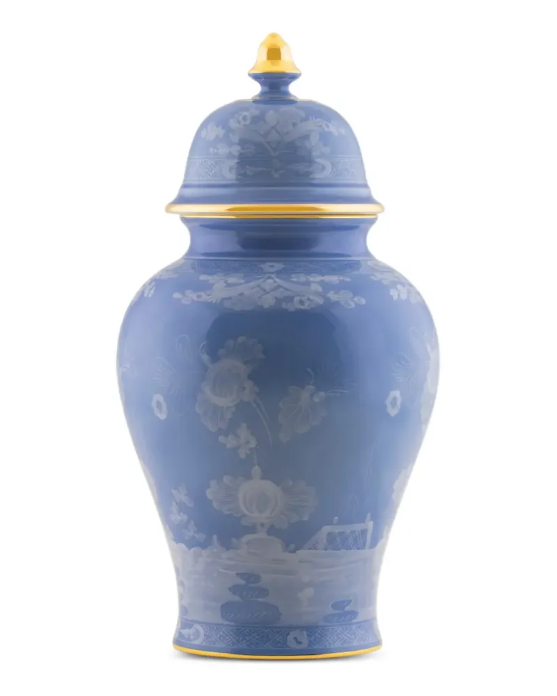 Ginori 1735 Pervinca Oriente Italiano floral-print vase - Blau Blau