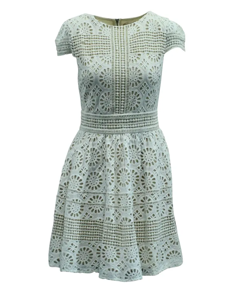 Alice + Olivia eyelet lace dress - Weiß Weiß