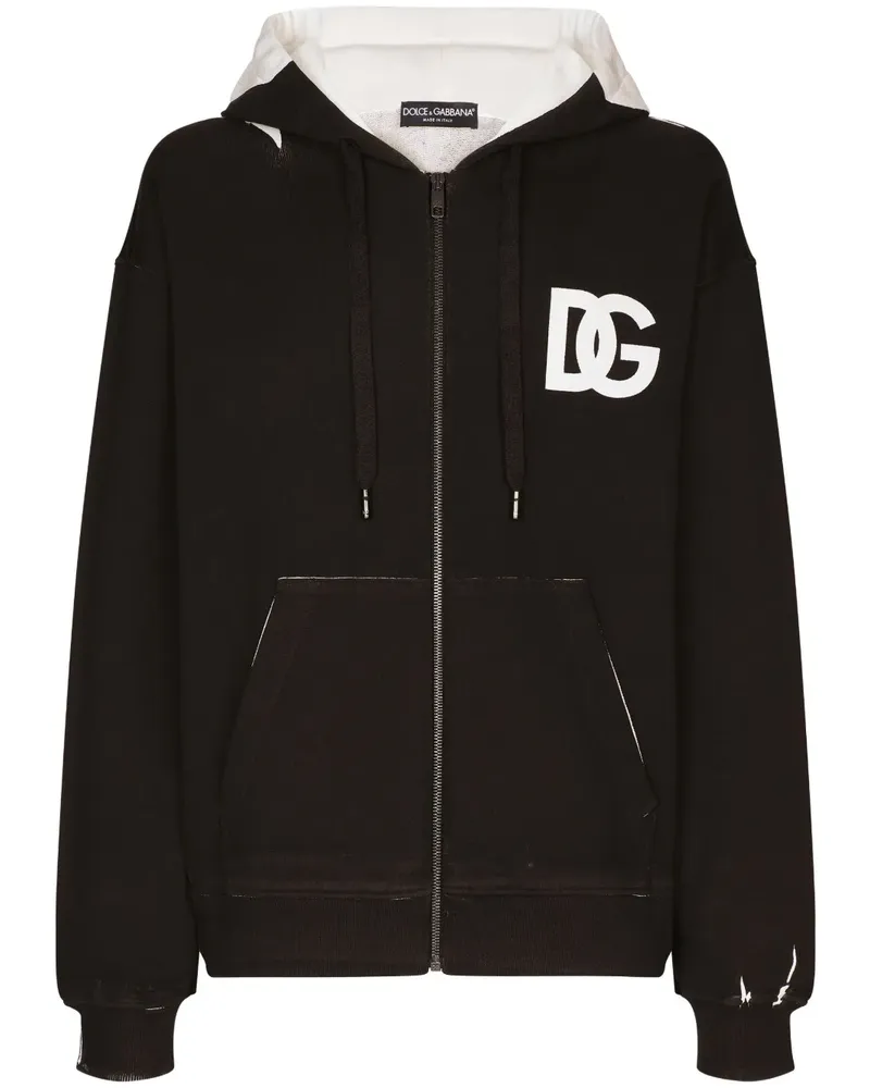 Dolce & Gabbana Cardigan mit Reißverschluss - Schwarz Schwarz
