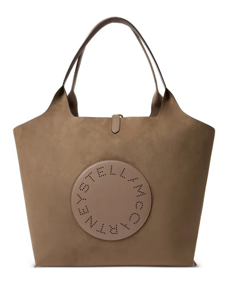 Stella McCartney Shopper mit perforiertem Logo - Braun Braun