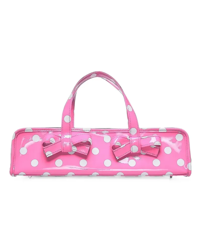 Comme des Garçons polka-dot bow-detail clutch bag - Rosa Rosa