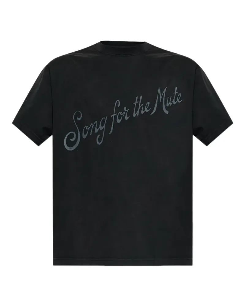 Song For The Mute T-Shirt mit Logo-Print - Schwarz Schwarz