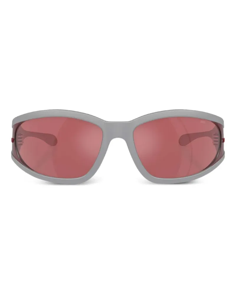 Diesel Geometrische Sonnenbrille im Wickelstil - Grau Grau