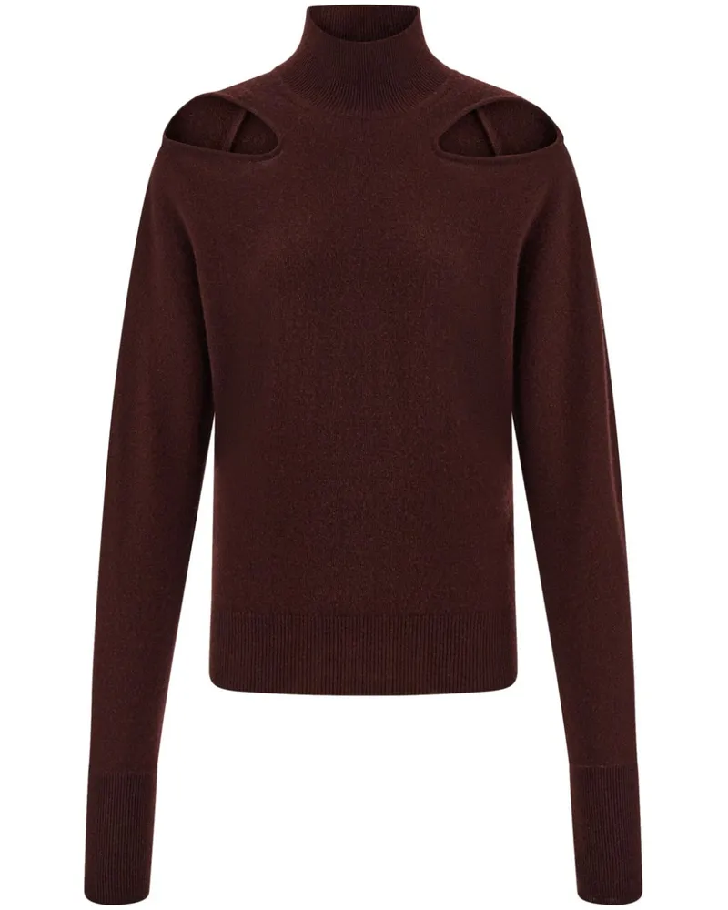 Ferragamo Cut-Out-Pullover mit Stehkragen - Rot Rot