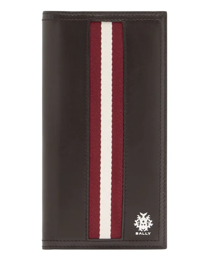 Bally Gestreiftes Ray Continental Portemonnaie - Braun Braun