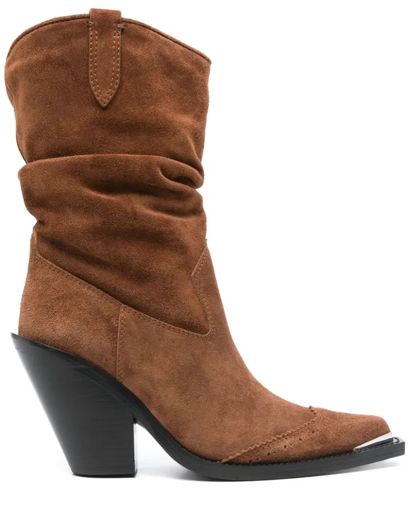 Ermanno Scervino Stiefeletten aus Wildleder 90mm - Braun Braun