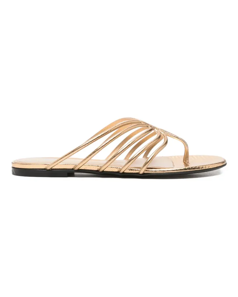 Alevì strappy metallic leather sandals - Gold Gold