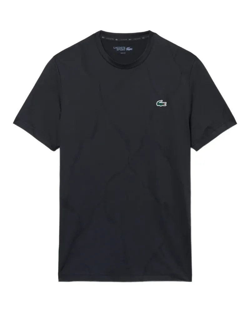 Lacoste Ultra Dry Crocodile jacquard tennis T-shirt - Schwarz Schwarz