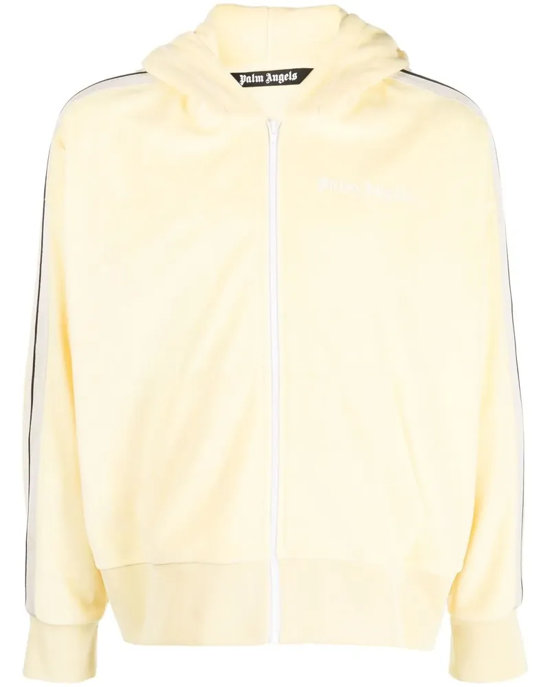 Palm Angels Kapuzenjacke mit Streifendetail - Gelb Gelb