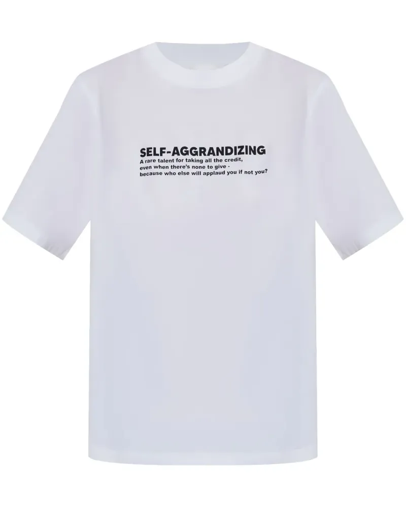 Victoria Beckham T-Shirt mit Slogan-Print - Weiß Weiß