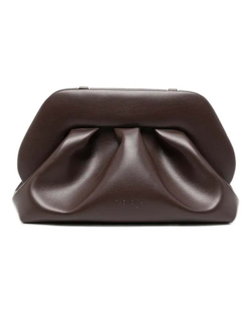 THEMOIRÈ Bios ruched clutch bag - Braun Braun