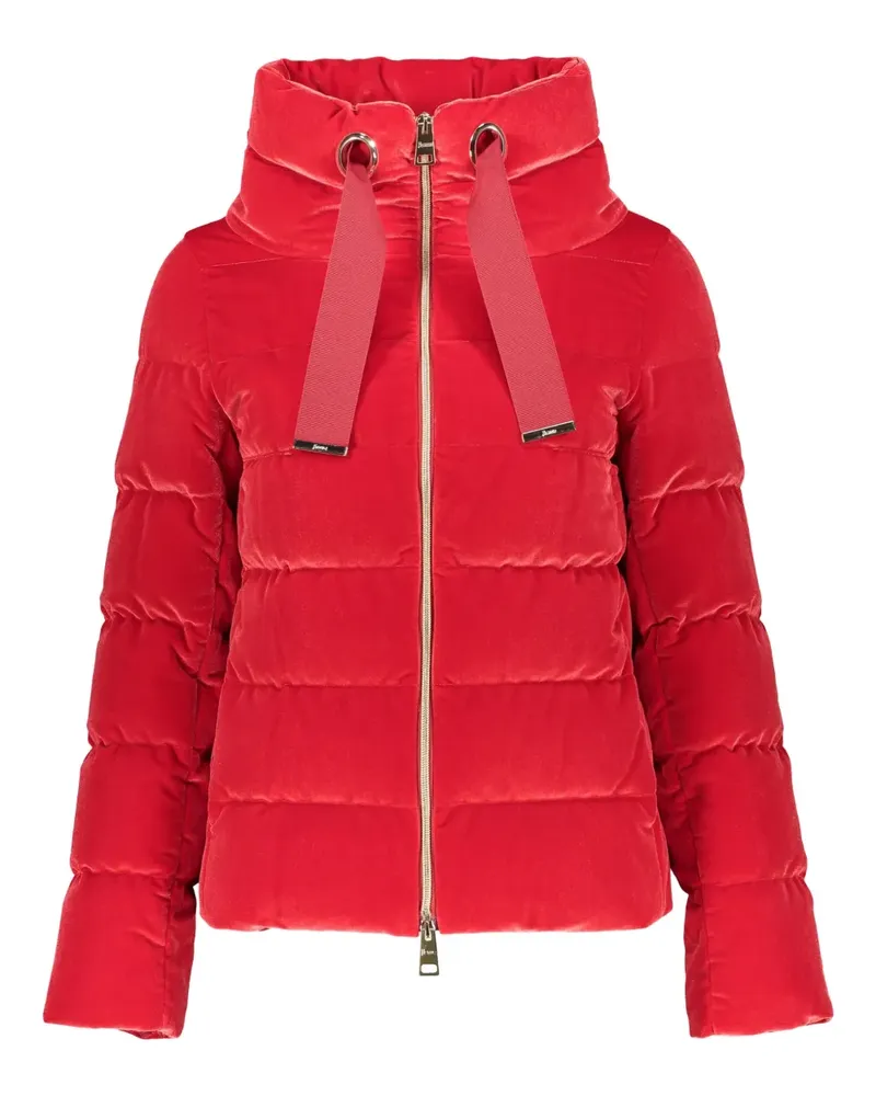 Herno Steppjacke aus Samt mit Stehkragen - Rot Rot