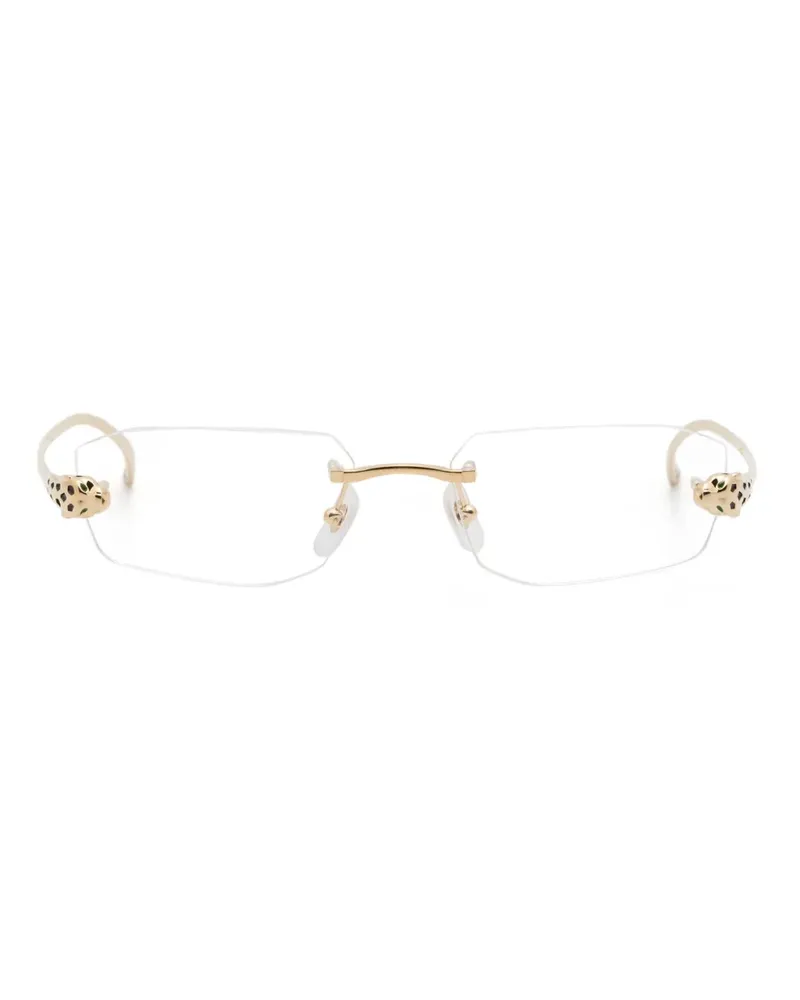 Cartier Rahmenlose Brille mit eckigen Gläsern - Gold Gold
