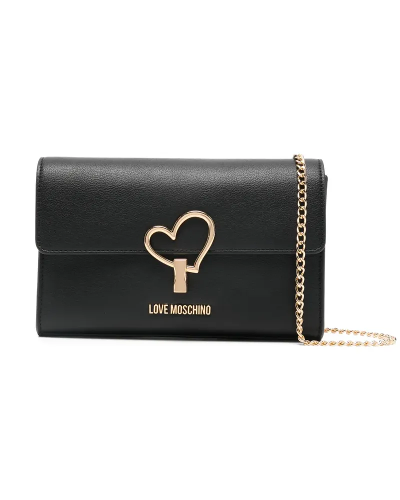 Moschino heart-detail shoulder bag - Schwarz Schwarz