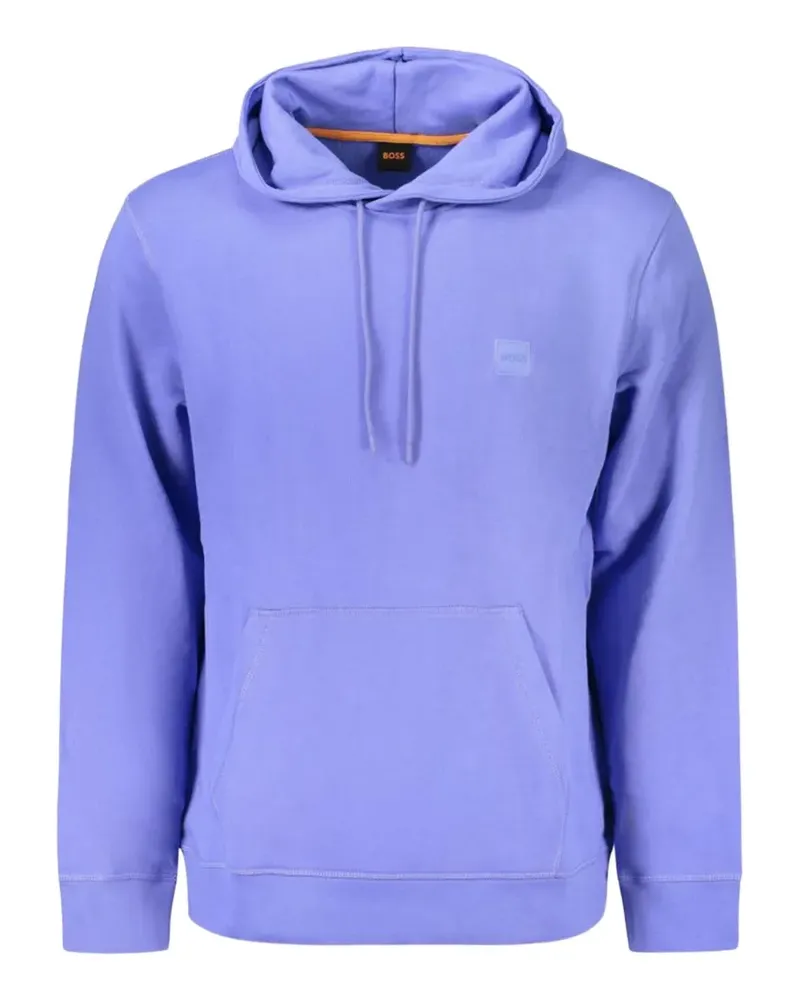 HUGO BOSS Hoodie mit Logo-Patch - Blau Blau
