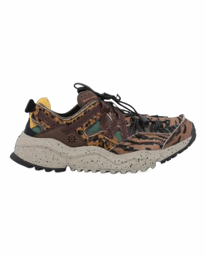 Flower MOUNTAIN Kazana Sneakers mit Animal-Print und Knebelverschluss - Braun Braun