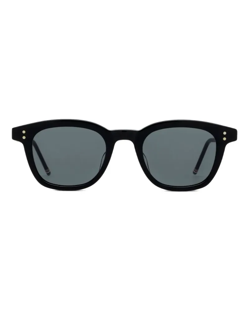 Thom Browne Sonnenbrille mit eckigem Gestell - Schwarz Schwarz