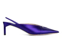 Satin Slingback-Pumps - Violett