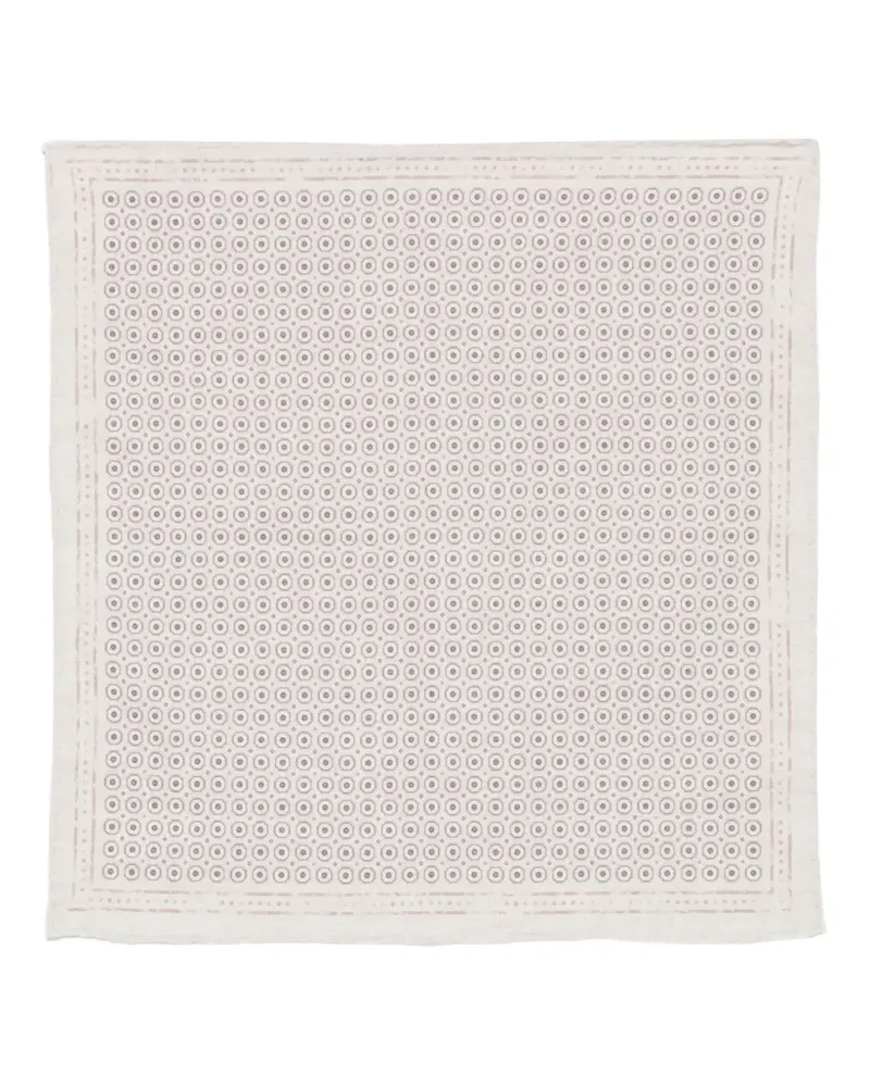 Eleventy Einstecktuch mit geometrischem Print - Nude Nude