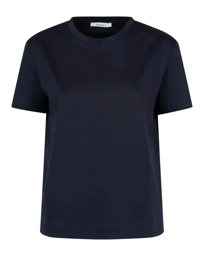 Max Mara logo-embroidered T-shirt - Blau Blau