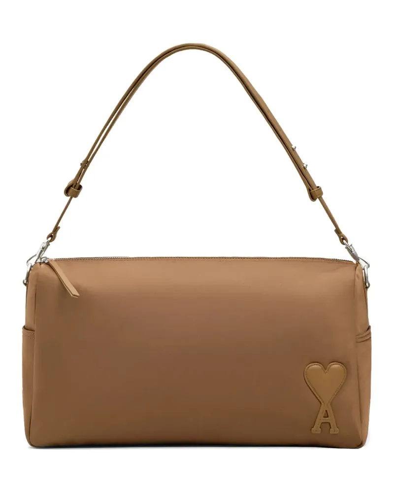 AMI Paris Große Marcel Schultertasche - Braun Braun
