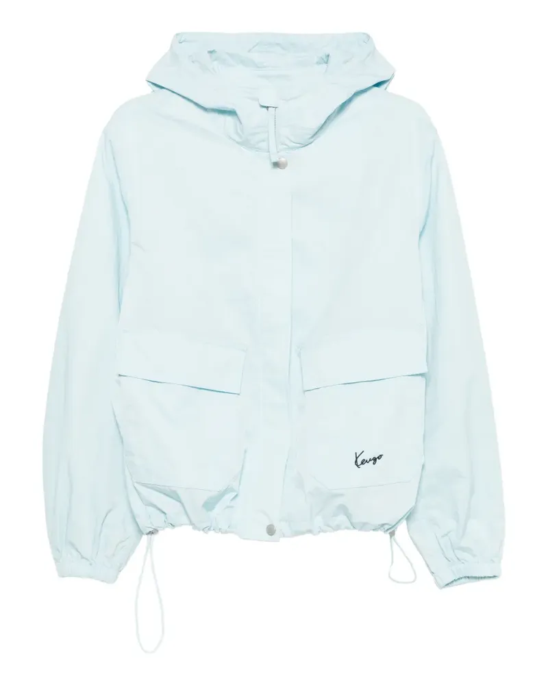 Kenzo Kapuzenjacke mit Logo-Stickerei - Blau Blau