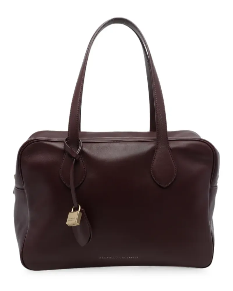 Brunello Cucinelli Handtasche im Schlossdesign - Braun Braun