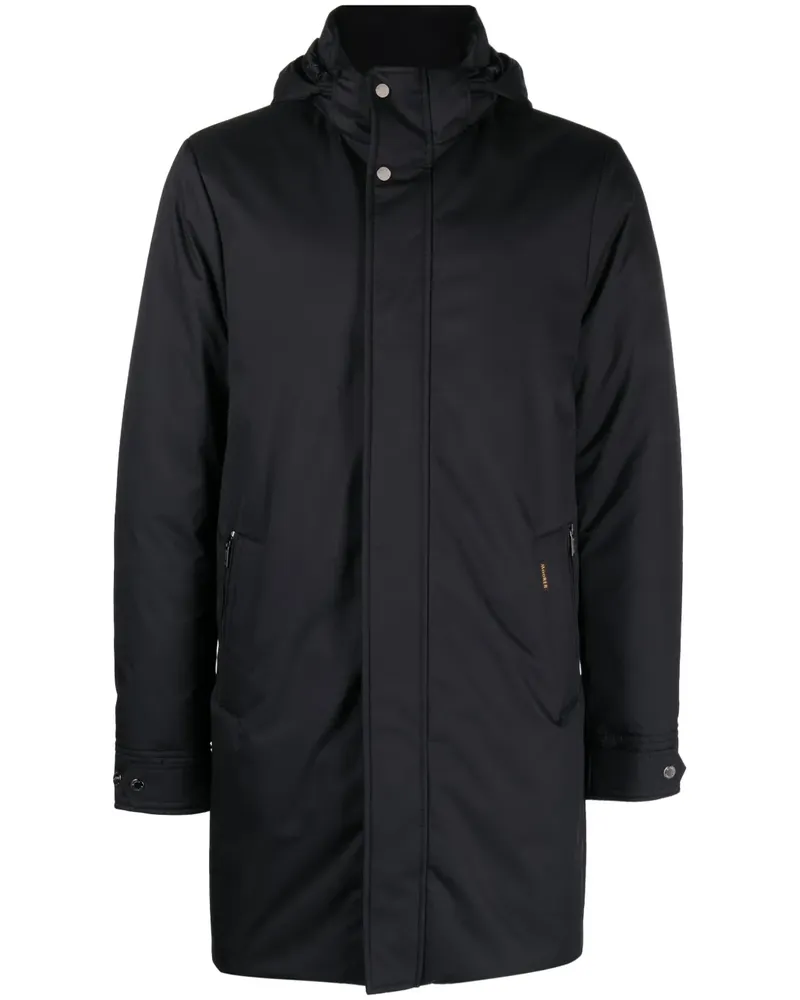 MOORER Gefütterte Vermont Kapuzenjacke - Blau Blau