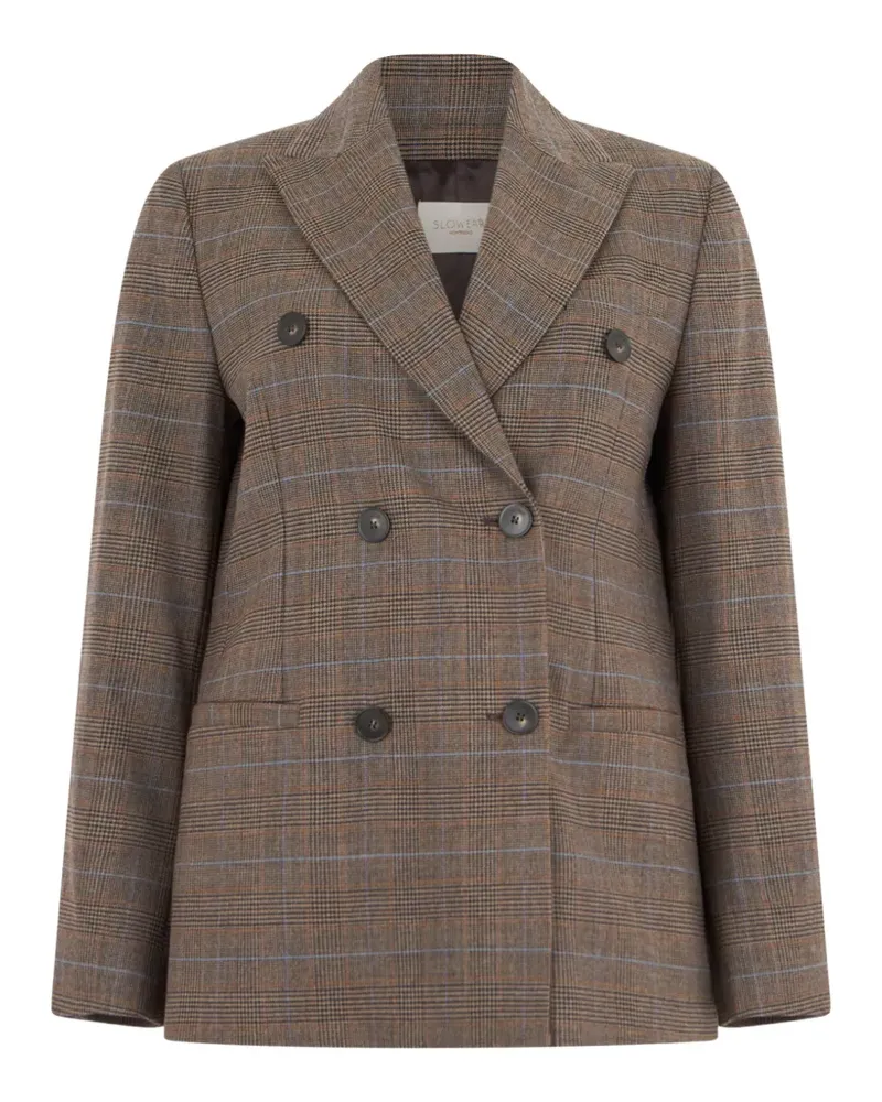 Slowear Montedoro Blazer mit Prince of Wales-Karo - Braun Braun
