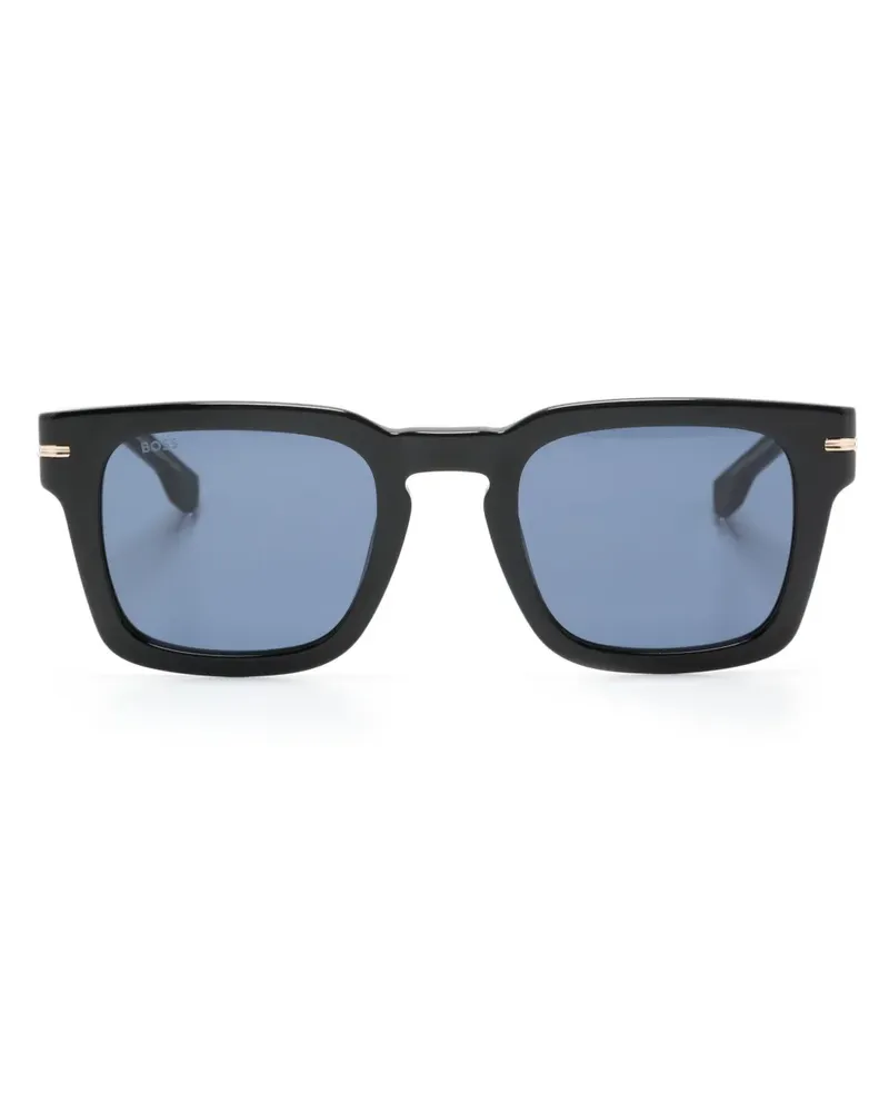 HUGO BOSS Sonnenbrille mit eckigem Gestell - Schwarz Schwarz