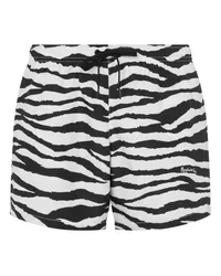 Moschino Badeshorts mit Zebramuster Schwarz