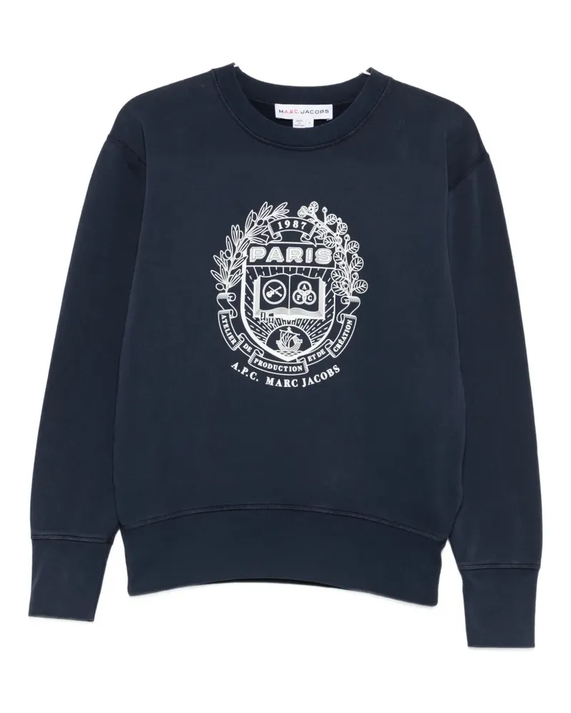 A.P.C. Sweatshirt mit grafischem Print - Blau Blau