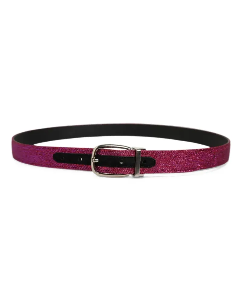 Dolce & Gabbana glitter-effect buckle belt - Rosa Rosa