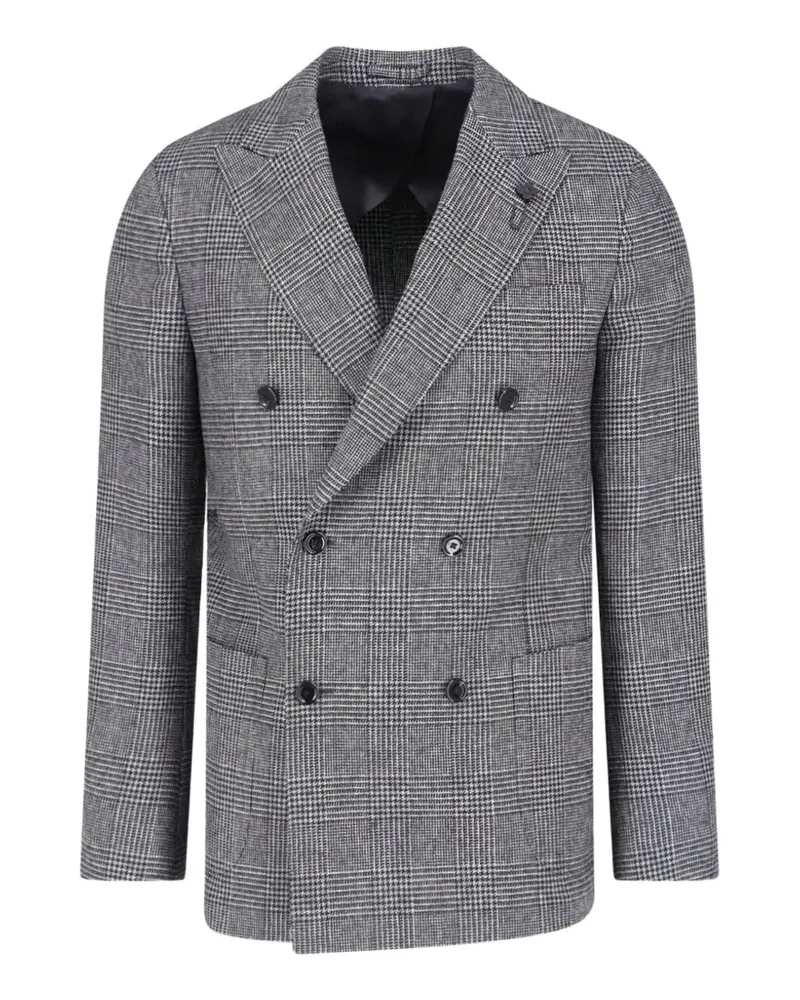 LARDINI Sakko mit Prince-of-Wales-Karo - Grau Grau