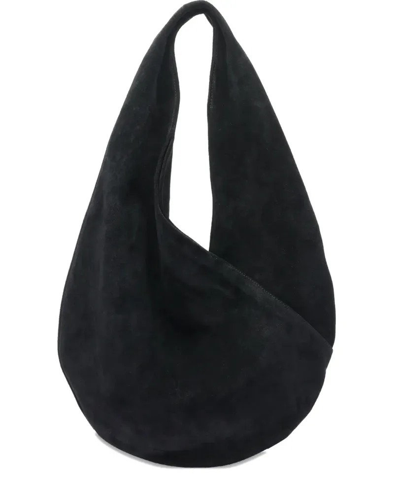 Aesther Ekme Wildleder-Schultertasche mit Henkel - Schwarz Schwarz