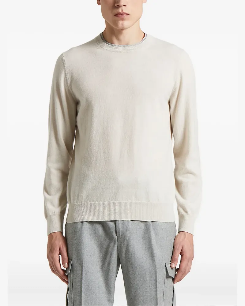 Peserico Kaschmirpullover mit Rundhalsausschnitt - Weiß Weiß