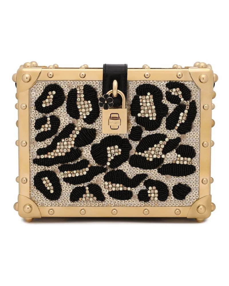 Dolce & Gabbana Dolce Box Tasche aus Satin - Nude Nude